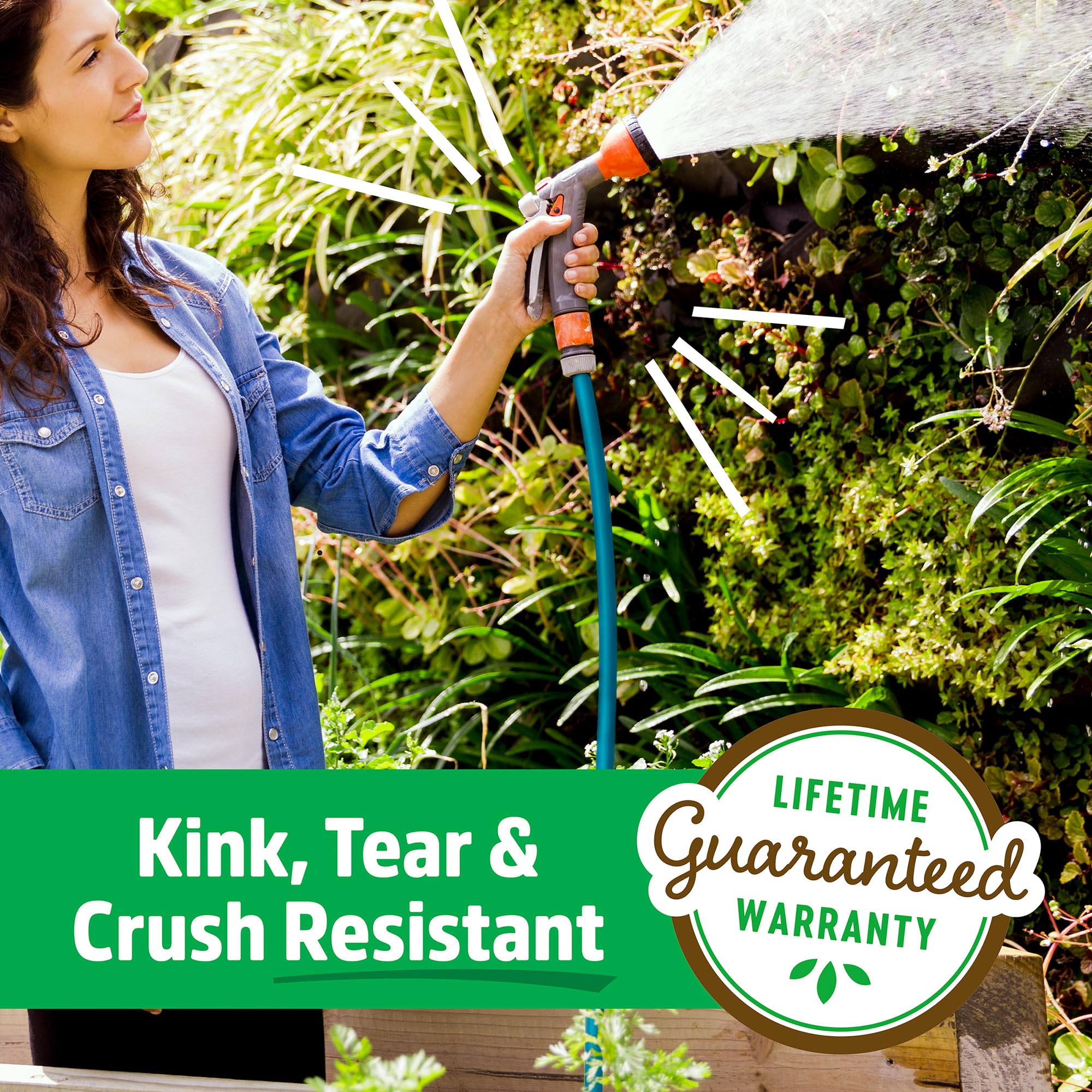 Back To The Roots 5/8" x 50ft Garden Hose – Lightweight, Ultra Flexible, Drinking Water Safe, BPA-Free, Lead-Free, Phthalate-Free, Ideal for Organic Gardening, Pets, Boats, and RVs - Made in USA - Image 4