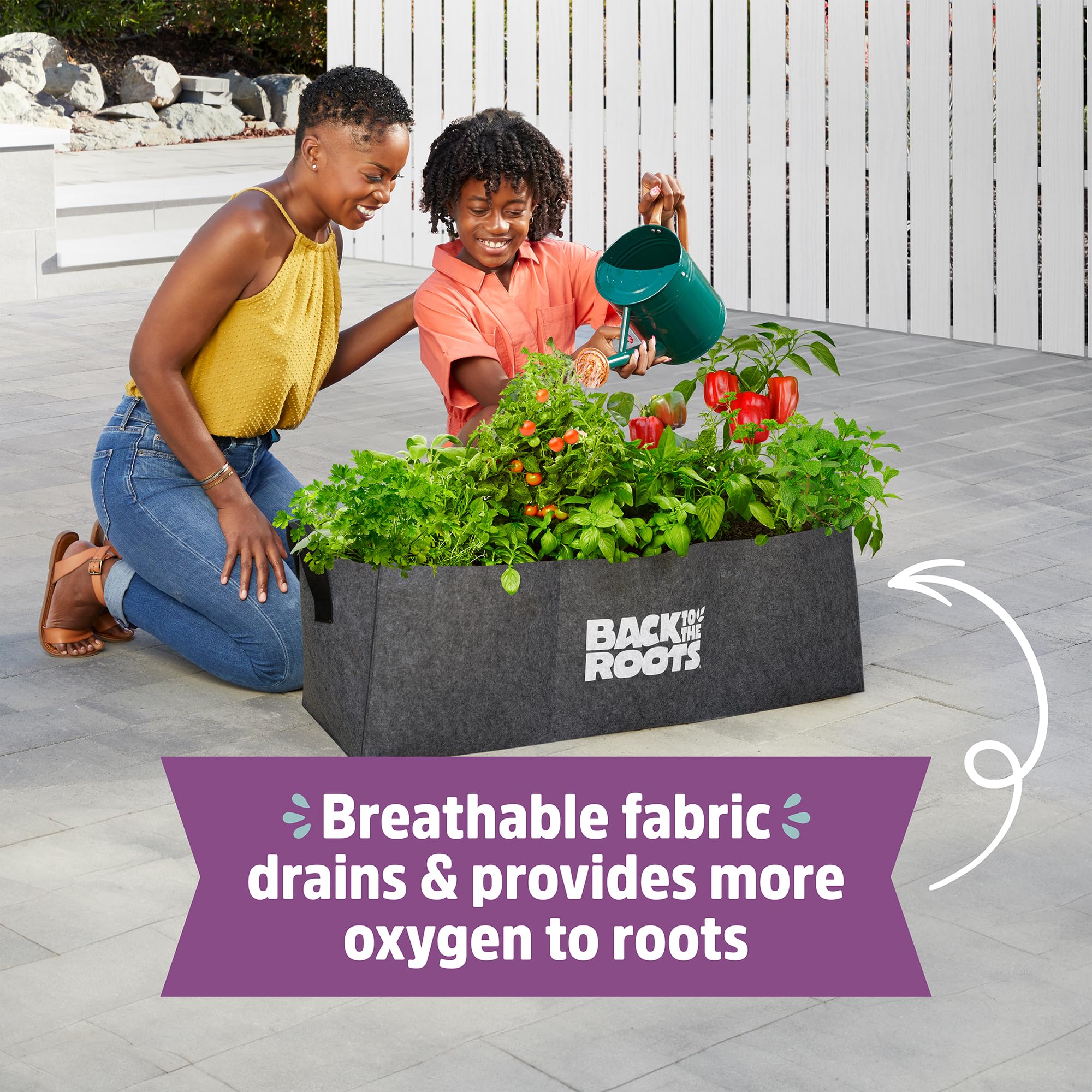 Back to The Roots Breathable Raised Bed (Provides More Oxygen to Roots), 9 Cu. Ft., No Assembly Needed, Reusable & Weatherproof - Image 3