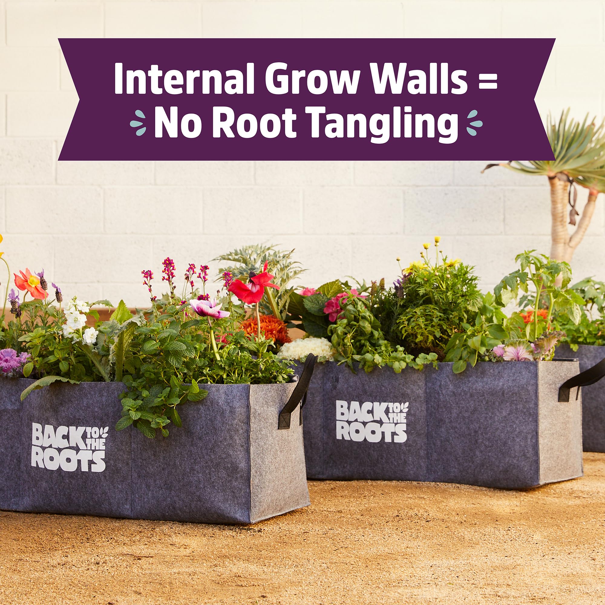 Back to The Roots Breathable Raised Bed (Provides More Oxygen to Roots), 9 Cu. Ft., No Assembly Needed, Reusable & Weatherproof - Image 5