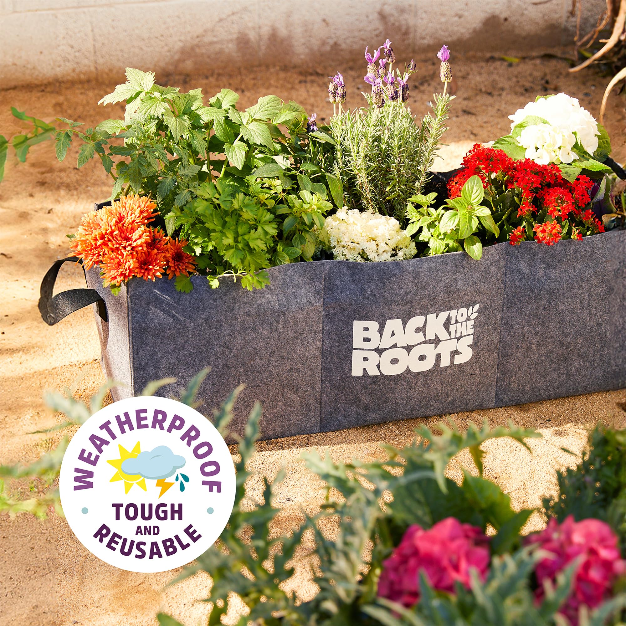 Back to The Roots Breathable Raised Bed (Provides More Oxygen to Roots), 9 Cu. Ft., No Assembly Needed, Reusable & Weatherproof - Image 6
